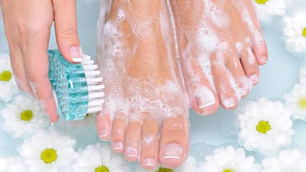 Foot and nail care illustration